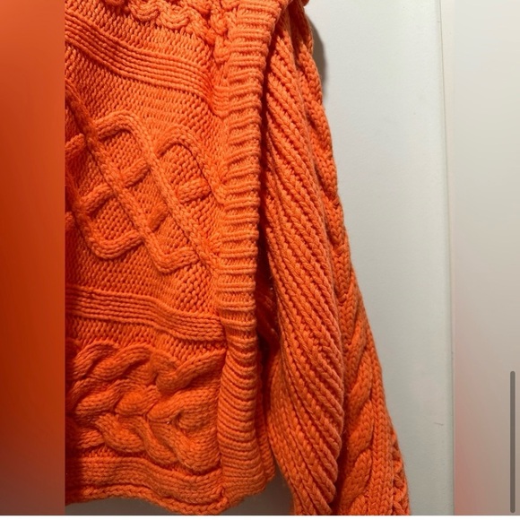 Oversized Thick Bat Wing Sleeves Cable
Knit Sweater Medium Orange - Picture 7 of 13